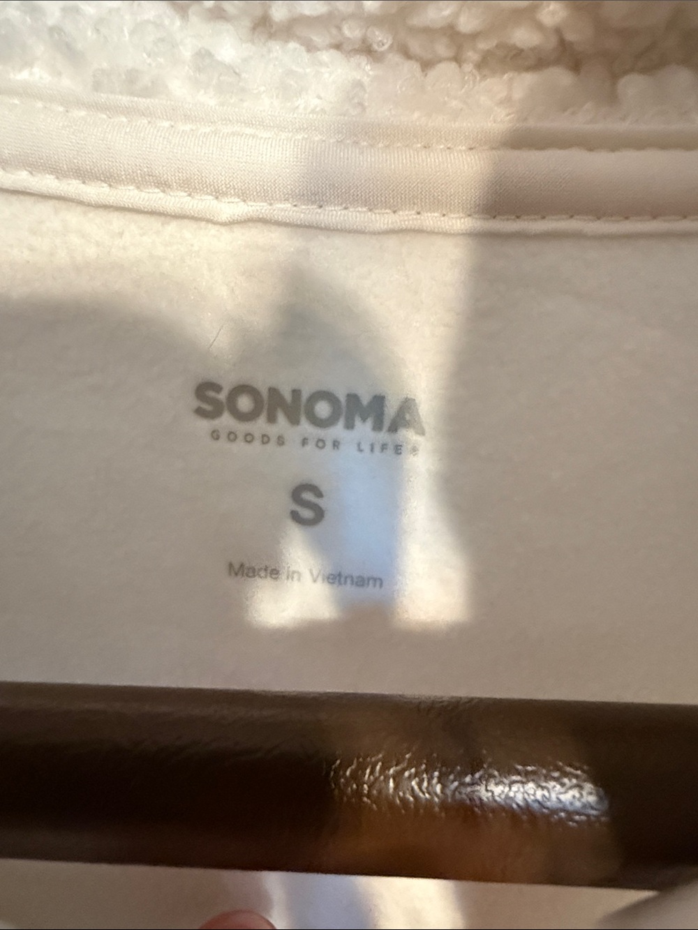 Sonoma Ivory Sherpa Fleece Snap Pullover Sweatshirt S Teddy Outdoor WS5FK020RS1 - Picture 2 of 7